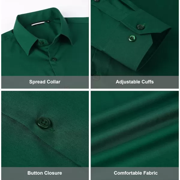 Alex Vando Mens Dress Shirt Long Sleeve Solid Cotton Stretch Button Down Shirt