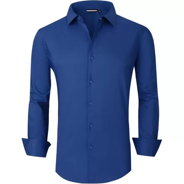 Alex Vando Mens Dress Shirt Long Sleeve Solid Cotton Stretch Button Down Shirt