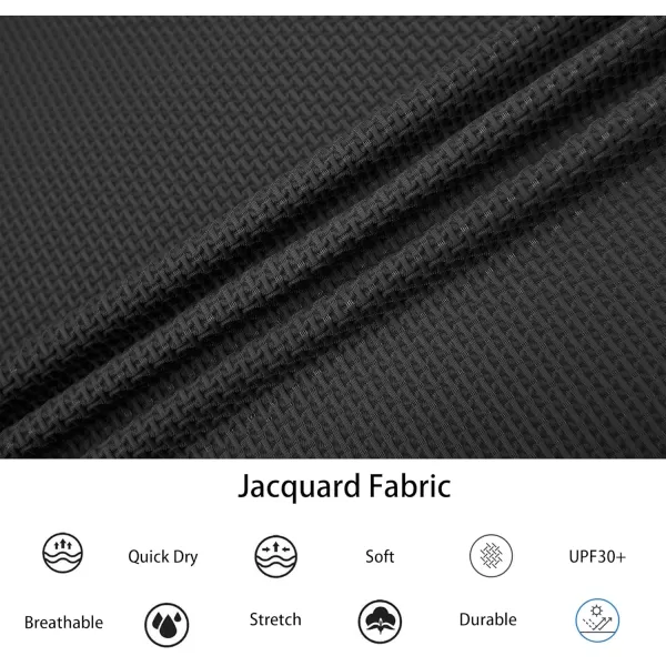 Alex Vando Mens Bubble Jacquard Polo Shirt Super Stretch Short Sleeve Polo Shirts for Men