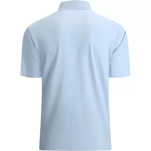 Alex Vando Mens Cotton Polo Shirts V-Neck Short Sleeve Casual Shirts for Men