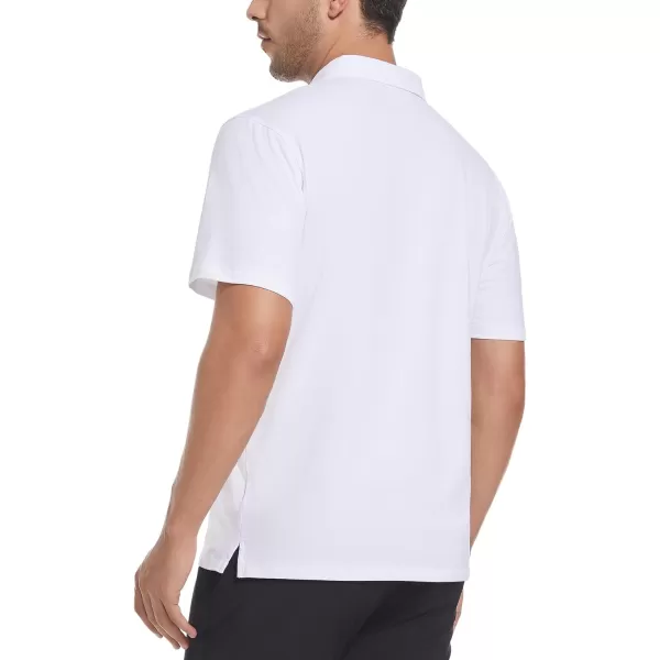 Alex Vando Mens Cotton Polo Shirts V-Neck Short Sleeve Casual Shirts for Men