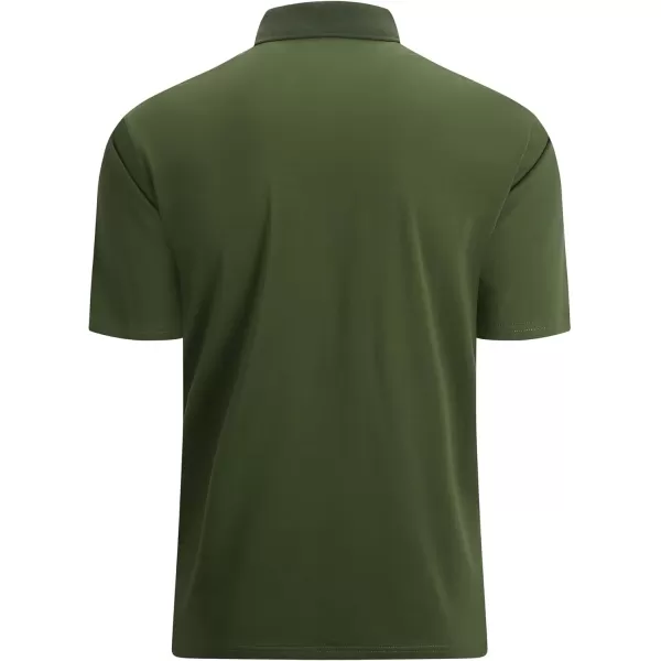 Alex Vando Mens Cotton Polo Shirts V-Neck Short Sleeve Casual Shirts for Men