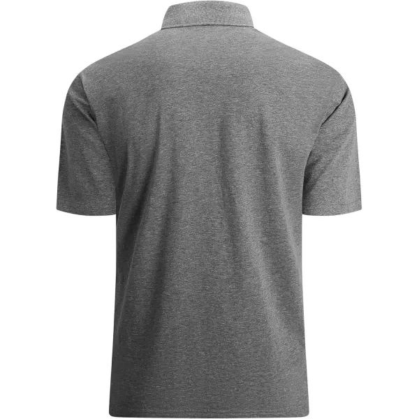 Alex Vando Mens Cotton Polo Shirts V-Neck Short Sleeve Casual Shirts for Men