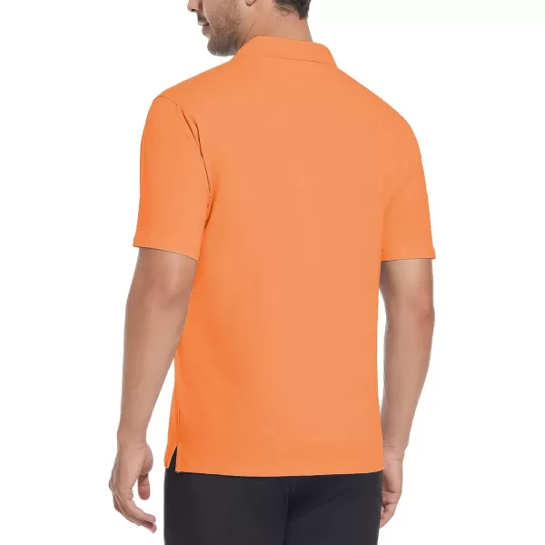 Alex Vando Mens Cotton Polo Shirts V-Neck Short Sleeve Casual Shirts for Men