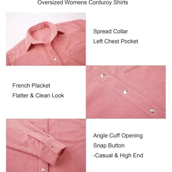Alex Vando Womens Corduroy Shirts Flatter and Soft Button Down Shirts for Women