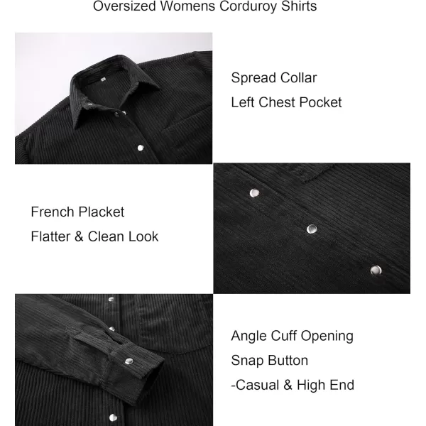 Alex Vando Womens Corduroy Shirts Flatter and Soft Button Down Shirts for Women