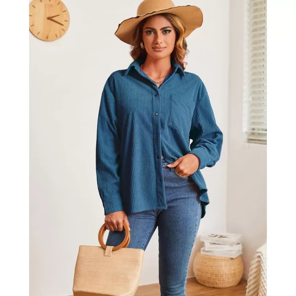 Alex Vando Womens Corduroy Shirts Flatter and Soft Button Down Shirts for Women