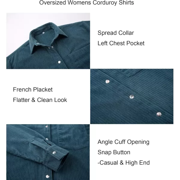 Alex Vando Womens Corduroy Shirts Flatter and Soft Button Down Shirts for Women