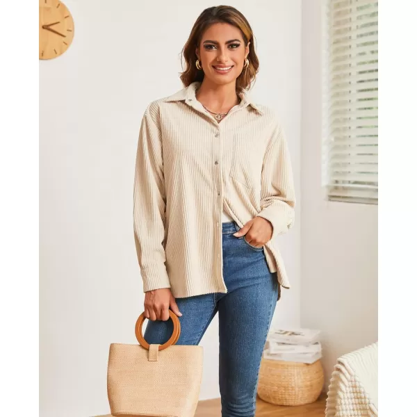 Alex Vando Womens Corduroy Shirts Flatter and Soft Button Down Shirts for Women