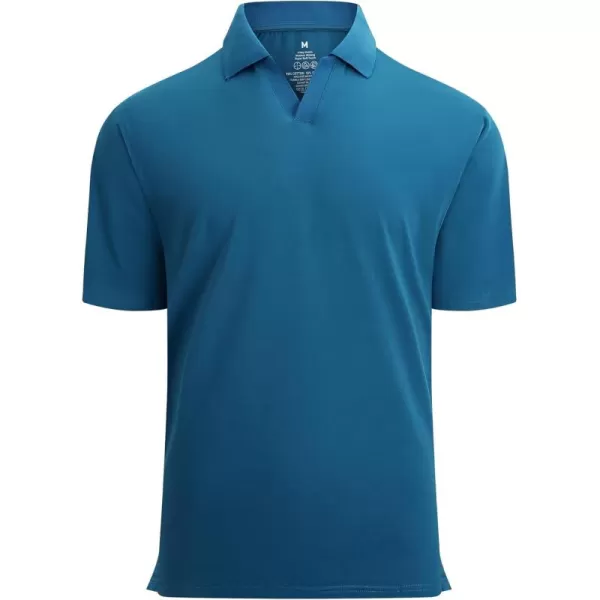 Alex Vando Mens Cotton Polo Shirts V-Neck Short Sleeve Casual Shirts for Men