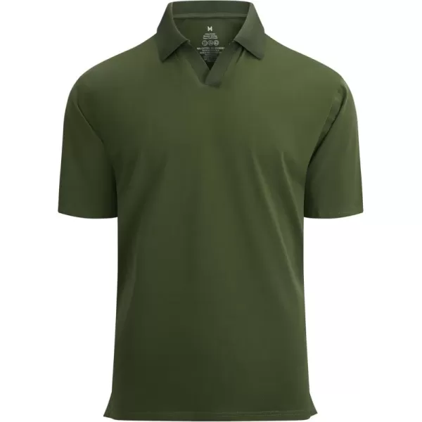 Alex Vando Mens Cotton Polo Shirts V-Neck Short Sleeve Casual Shirts for Men