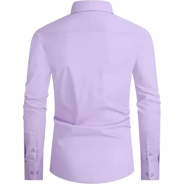 Alex Vando Mens Dress Shirt Easy Care Slim Fit Long Sleeve Cotton Stretch Button Down Shirt
