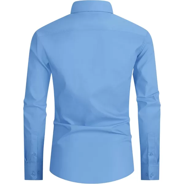 Alex Vando Mens Dress Shirt Easy Care Slim Fit Long Sleeve Cotton Stretch Button Down Shirt