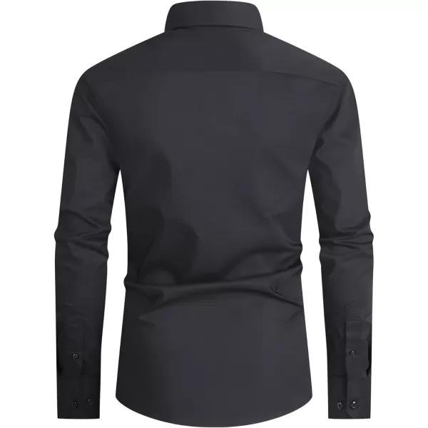 Alex Vando Mens Dress Shirt Easy Care Slim Fit Long Sleeve Cotton Stretch Button Down Shirt