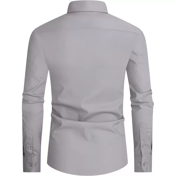 Alex Vando Mens Dress Shirt Easy Care Slim Fit Long Sleeve Cotton Stretch Button Down Shirt
