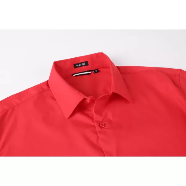 Alex Vando Mens Dress Shirt Easy Care Slim Fit Long Sleeve Cotton Stretch Button Down Shirt