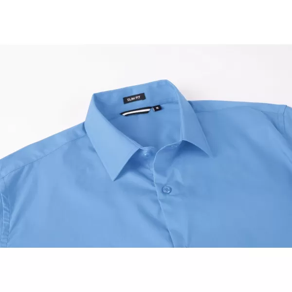 Alex Vando Mens Dress Shirt Easy Care Slim Fit Long Sleeve Cotton Stretch Button Down Shirt