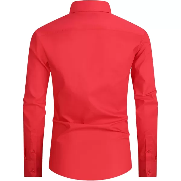 Alex Vando Mens Dress Shirt Easy Care Slim Fit Long Sleeve Cotton Stretch Button Down Shirt