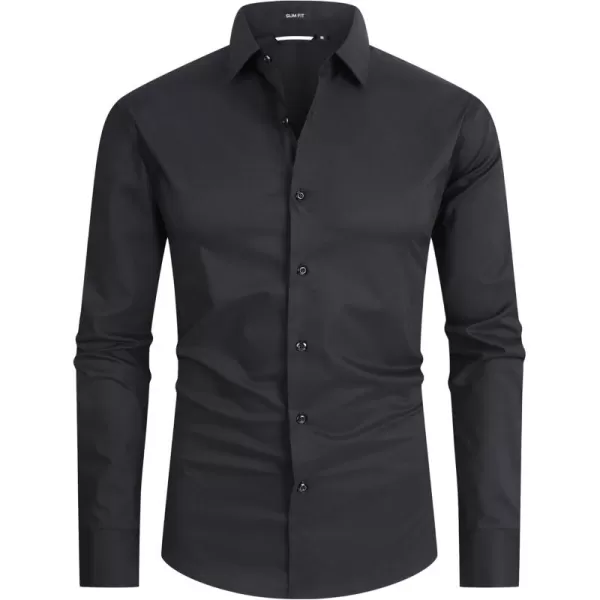 Alex Vando Mens Dress Shirt Easy Care Slim Fit Long Sleeve Cotton Stretch Button Down Shirt