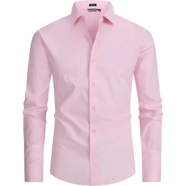 Alex Vando Mens Dress Shirt Easy Care Slim Fit Long Sleeve Cotton Stretch Button Down Shirt