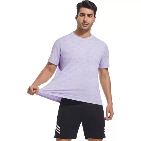 Alex Vando Mens Tie-Dye Printed 4-Way Stretch T-Shirts Short Sleeve Casual Shirt for Men