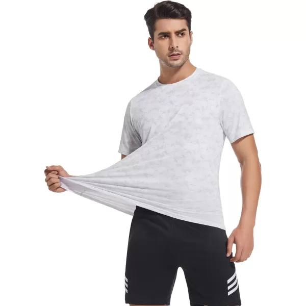 Alex Vando Mens Tie-Dye Printed 4-Way Stretch T-Shirts Short Sleeve Casual Shirt for Men