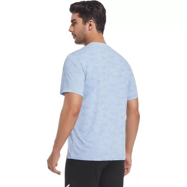 Alex Vando Mens Tie-Dye Printed 4-Way Stretch T-Shirts Short Sleeve Casual Shirt for Men