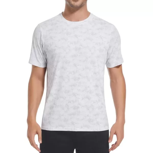 Alex Vando Mens Tie-Dye Printed 4-Way Stretch T-Shirts Short Sleeve Casual Shirt for Men