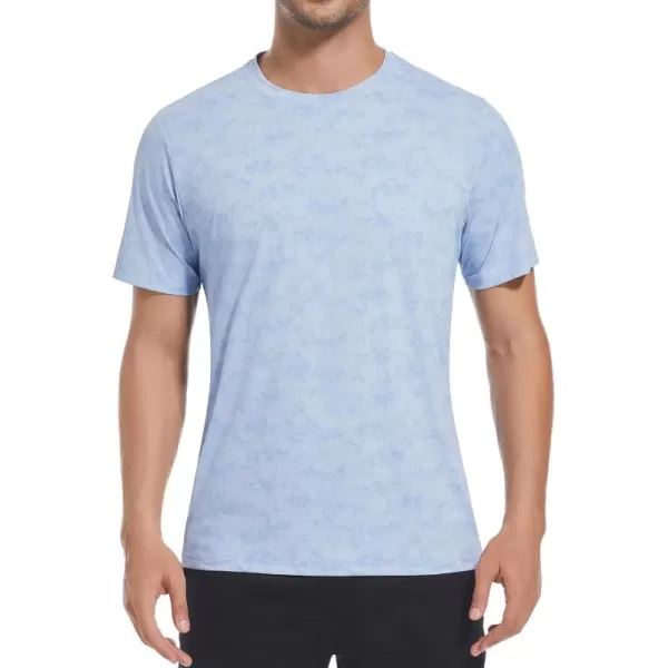 Alex Vando Mens Tie-Dye Printed 4-Way Stretch T-Shirts Short Sleeve Casual Shirt for Men