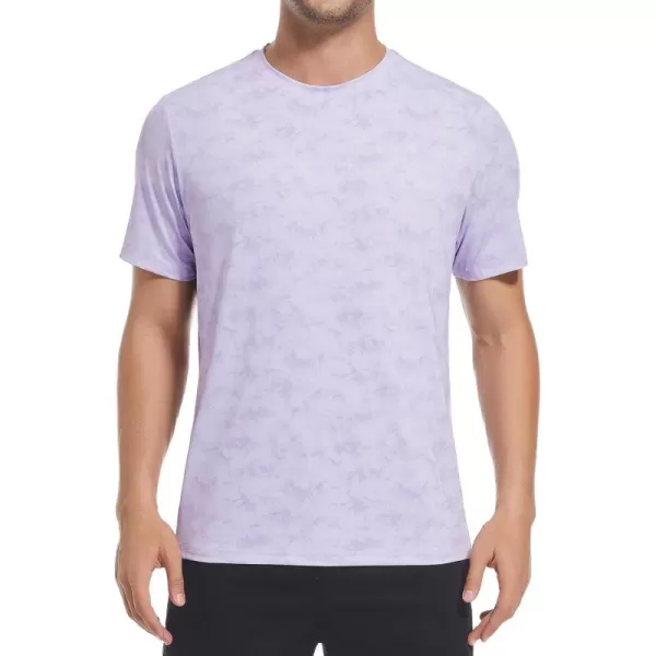 Alex Vando Mens Tie-Dye Printed 4-Way Stretch T-Shirts Short Sleeve Casual Shirt for Men