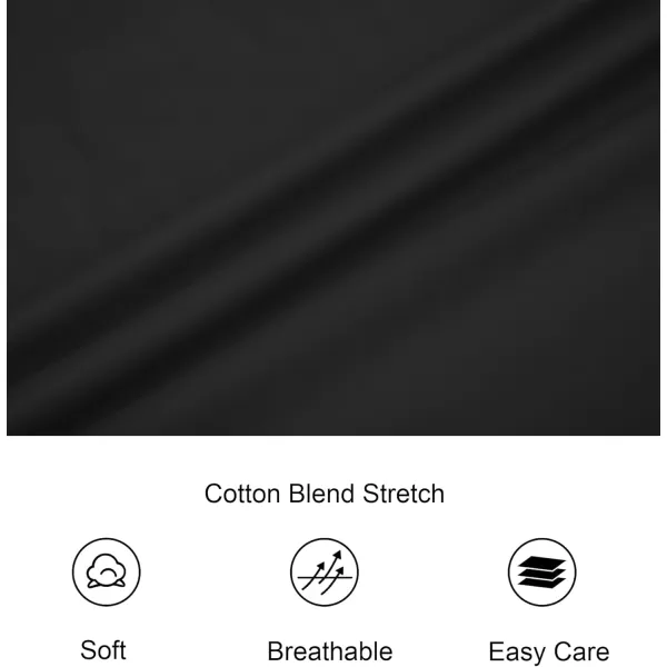 imageAlex Vando Mens Cotton Dress Shirt Hidden Placket Long Sleeve Business Casual ShirtBlack