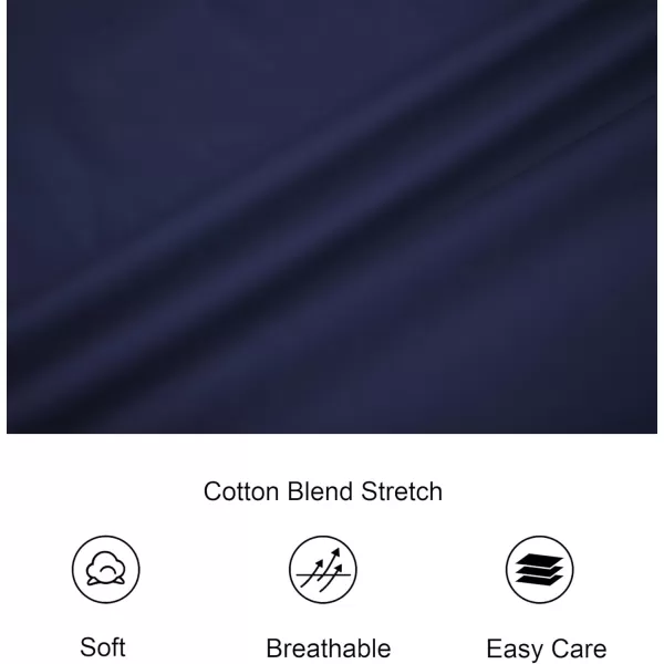 imageAlex Vando Mens Cotton Dress Shirt Hidden Placket Long Sleeve Business Casual ShirtNavy