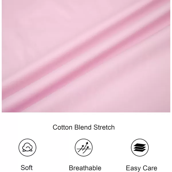 imageAlex Vando Mens Cotton Dress Shirt Hidden Placket Long Sleeve Business Casual ShirtPink