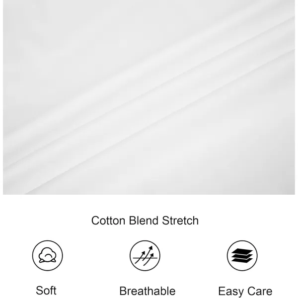 imageAlex Vando Mens Cotton Dress Shirt Hidden Placket Long Sleeve Business Casual ShirtWhite