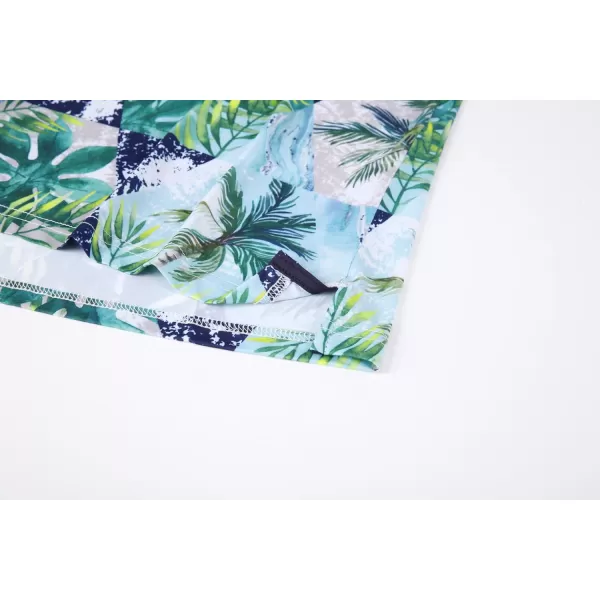 imageAlex Vando Mens Hawaiian Golf Shirt Moisture Wicking Digital Print Golf Shirts for MenNavy Palm