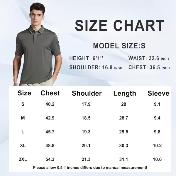 imageAlex Vando Mens Stain Resistant Polo Shirt Short Sleeve Soild Stretch Performance Work Polo Shirts for MenWhite