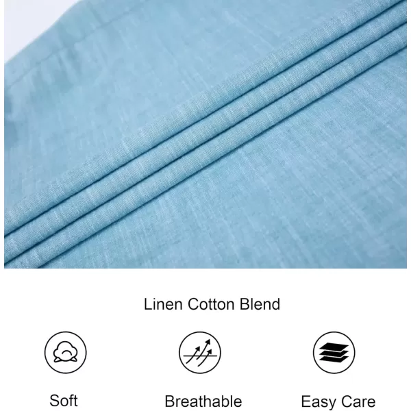 imageAlex Vando Mens Linen Cotton Shirts Short Sleeve Casual Summer Beach Shirt for MenTurquoise