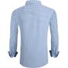 imageAlex Vando Mens Seersucker Dress Shirts Striped Business Casual Cotton Shirts for MenBlue Check