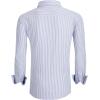 imageAlex Vando Mens Seersucker Dress Shirts Striped Business Casual Cotton Shirts for MenBlue Stripe