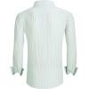 imageAlex Vando Mens Seersucker Dress Shirts Striped Business Casual Cotton Shirts for MenGreen Stripe