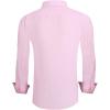 imageAlex Vando Mens Seersucker Dress Shirts Striped Business Casual Cotton Shirts for MenPink Check