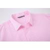 imageAlex Vando Mens Seersucker Dress Shirts Striped Business Casual Cotton Shirts for MenPink Check