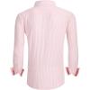 imageAlex Vando Mens Seersucker Dress Shirts Striped Business Casual Cotton Shirts for MenPink Stripe