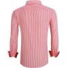 imageAlex Vando Mens Seersucker Dress Shirts Striped Business Casual Cotton Shirts for MenRed Stripe