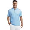 imageAlex Vando Mens Golf Shirt Moisture Wicking Classic Print Golf Shirts for MenBlue Flower