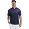 imageAlex Vando Mens Golf Shirt Moisture Wicking Classic Print Golf Shirts for MenNavy Sail