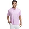 imageAlex Vando Mens Golf Shirt Moisture Wicking Classic Print Golf Shirts for MenPink Dots