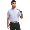 imageAlex Vando Mens Golf Shirt Moisture Wicking Classic Print Golf Shirts for MenWhite U