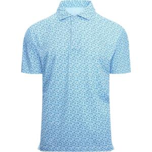 imageAlex Vando Mens Golf Shirt Moisture Wicking Classic Print Golf Shirts for MenBlue Flower