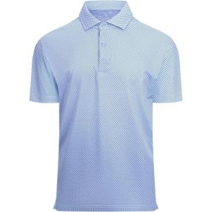 imageAlex Vando Mens Golf Shirt Moisture Wicking Classic Print Golf Shirts for MenBlue Square